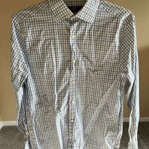 Vineyard Vines Light Blue and White Gingham Shirt